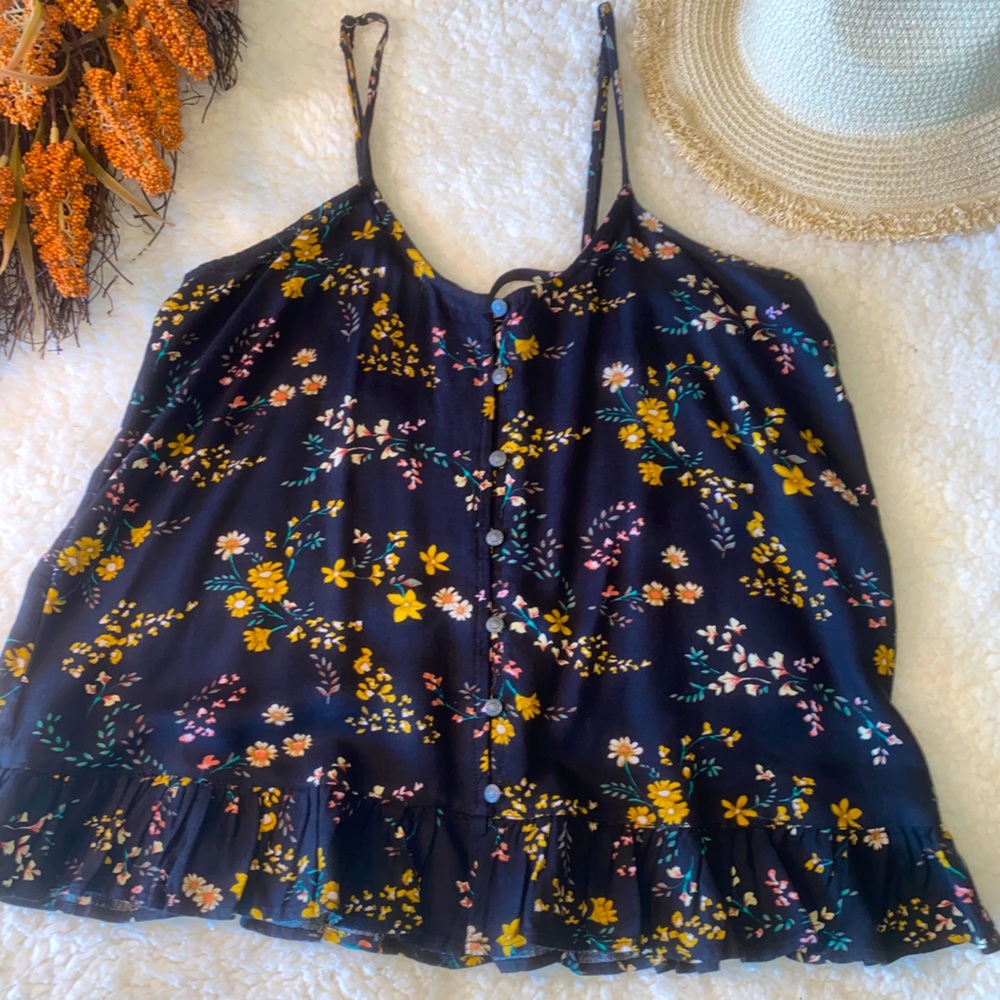 Button up strappy tank